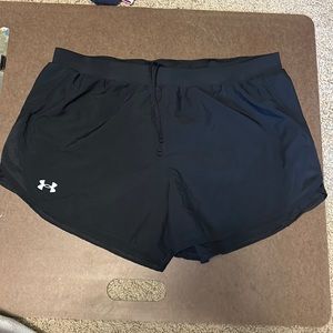 Black under armor running shorts